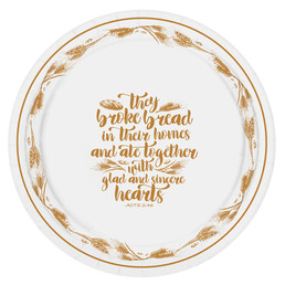 Acts 2:46 Paper Plate Set - 6 sets/pk