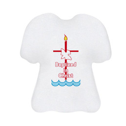 Baptismal Garment with Baptized in Christ - 24 pack