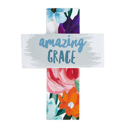 Tabletop Easel Cross - Amazing Grace