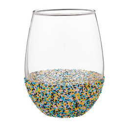 Stemless Wine Glass - Halloween Beads