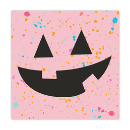 Beverage Napkins - Pink Jackolantern