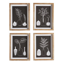 Framed Painting - Plants - Set of 4