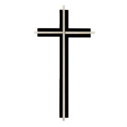 Black Cross with Inlay