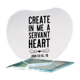 Servant Heart Glass Heart Stand - 12/pk