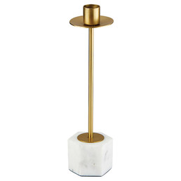 Gold Marble Candle Holder - Large