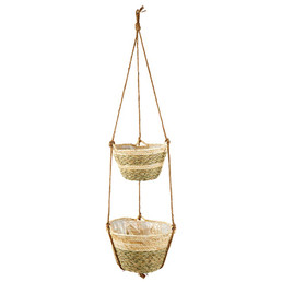 Two Tone Hanging Baskets - Set of 2