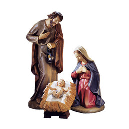 24" Val Gardena Three-Piece Holy Family Set