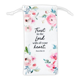 Trust in the Lord Drawstring Eye Glass Case - 10/pk