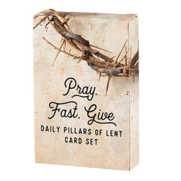 Pray, Fast, Give Daily Pillars of Lent Card Set - 24 sets/pk