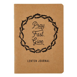 Pray Fast Give Lenten Kraft Journal - 12/pk