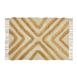 Cotton & Jute Embellished Rug