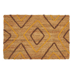 Abstract Embellished Jute Rug