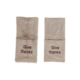 Give Thanks Napkin Sleeves - Set of 4