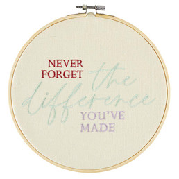 Embroidery Hoop Wall Art - Never Forget