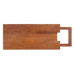 Charcuterie Board with Square Handle - Brown
