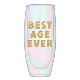Double-Wall Champagne Glass - Best Age Ever