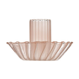 Glass Candle Holder - Pink