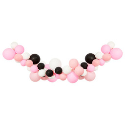 Balloon Arch - Black-Pink-White