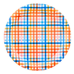 Paper Plates - Retro Plaid