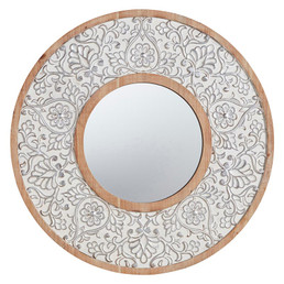 White Rim Circle Mirror