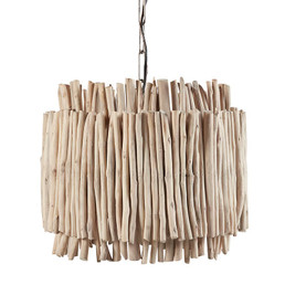 Antique Wood Pendant Light