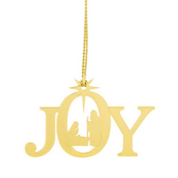 JOY Brass Nativity Ornament - 24/pk