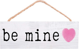 String Sign - Be Mine Pink Heart