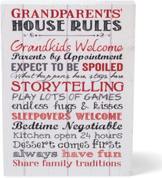 Wood Block - Grandparents House Rules