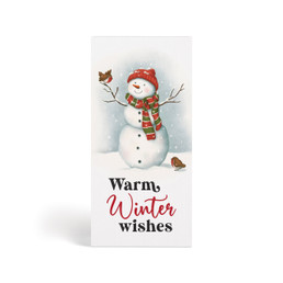 Wood Block - Warm Winter Wishes