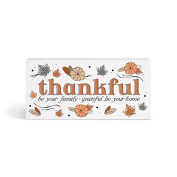 Wood Block -Thankful