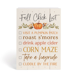 Wood Block - Fall Check List
