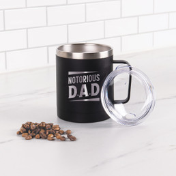 Black Tumbler With Handle - Notorious D.A.D - 12oz