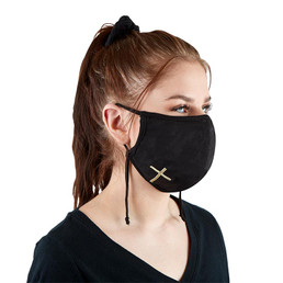 Embroidered Cross Face Mask