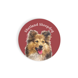 Ceramic Car Coaster - Shetland Sheepdog