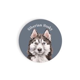 Ceramic Car Coaster - Siberian Husky