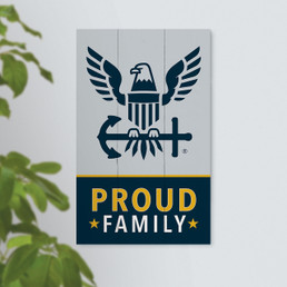 US Navy Proud Family Pallet Decor