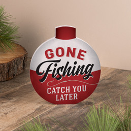Shape Sign - Gone Fishing