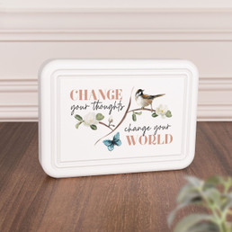 Changes Your Thoughts Change The World Ornate Tabletop Decor