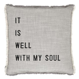 Face to Face Euro Pillow - It Is Well With My Soul