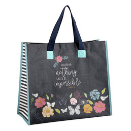 Nothing Shall Be Impossible Laminated Tote Bag - 2/pk