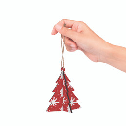 3D Ornament - Red Tree