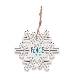 Christmas Cheer Ornaments Collection - Peace Snowflake
