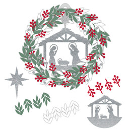Make Your Own Deluxe Nativity Wreath - 8/pk