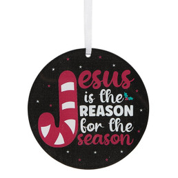 Jesus is the Reason for the Season Round Ornament - 12/pk