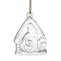 Nativity Glass Ornament - 12/pk