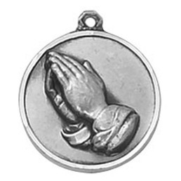 Sterling Silver Praying Hands Medal Sterling Silver Praying Hands Medal