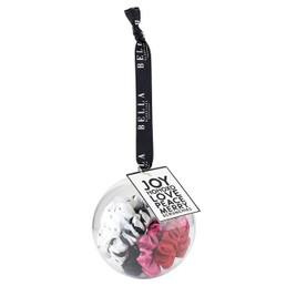 Round Ornament Scrunchie - Black + White Stripe