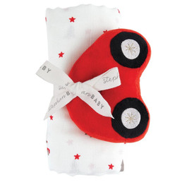 Swaddle Blanket - Plush Car Rattle Swaddle Blanket - Plush Car Rattle