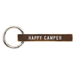 Face to Face Wood Keychain - Happy Camper Face to Face Wood Keychain - Happy Camper