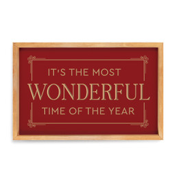 Carved Christmas Collection Framed Art - It's The Most Wonderful Time Of The Year